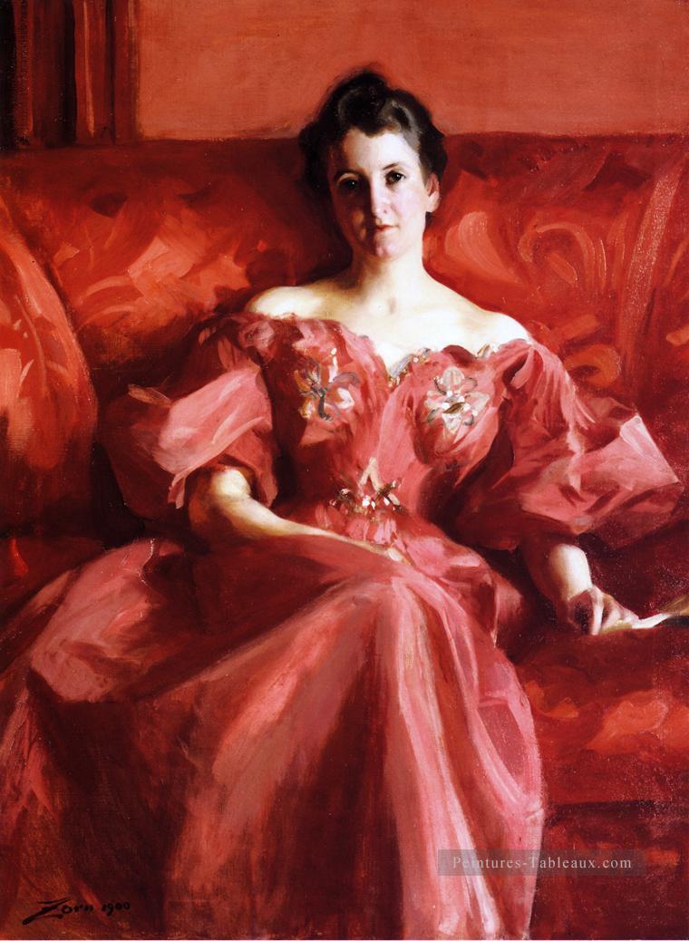 Portrait de Mme Howe née Deering dame Peintre belge Alfred Stevens Peintures à l'huile